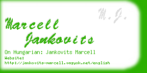 marcell jankovits business card
